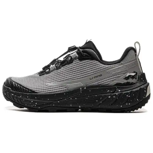 Li Ning Outdoor CF Tracing Slip Resistant And Abrasion Resistant Coverage Low top Hiking Shoes Women's Gray Black