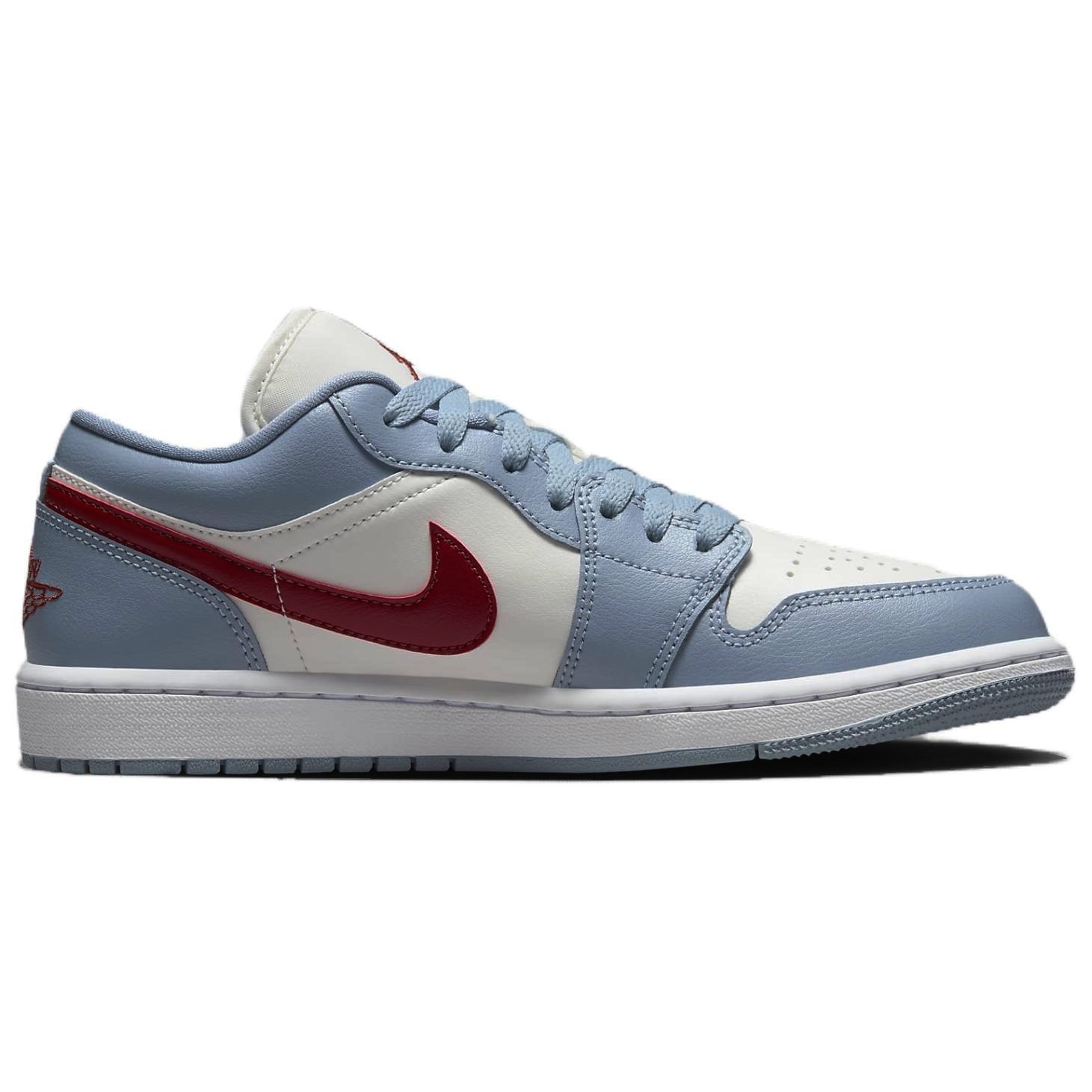 Jordan 1 Low Blue Whisper Dune Red Women’s