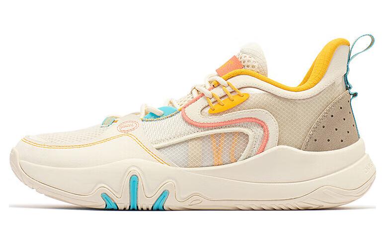 361° LAVA Cushioning Slip Resistant Abrasion Resistant Low top Basketball Shoes Men’s Beige Yellow