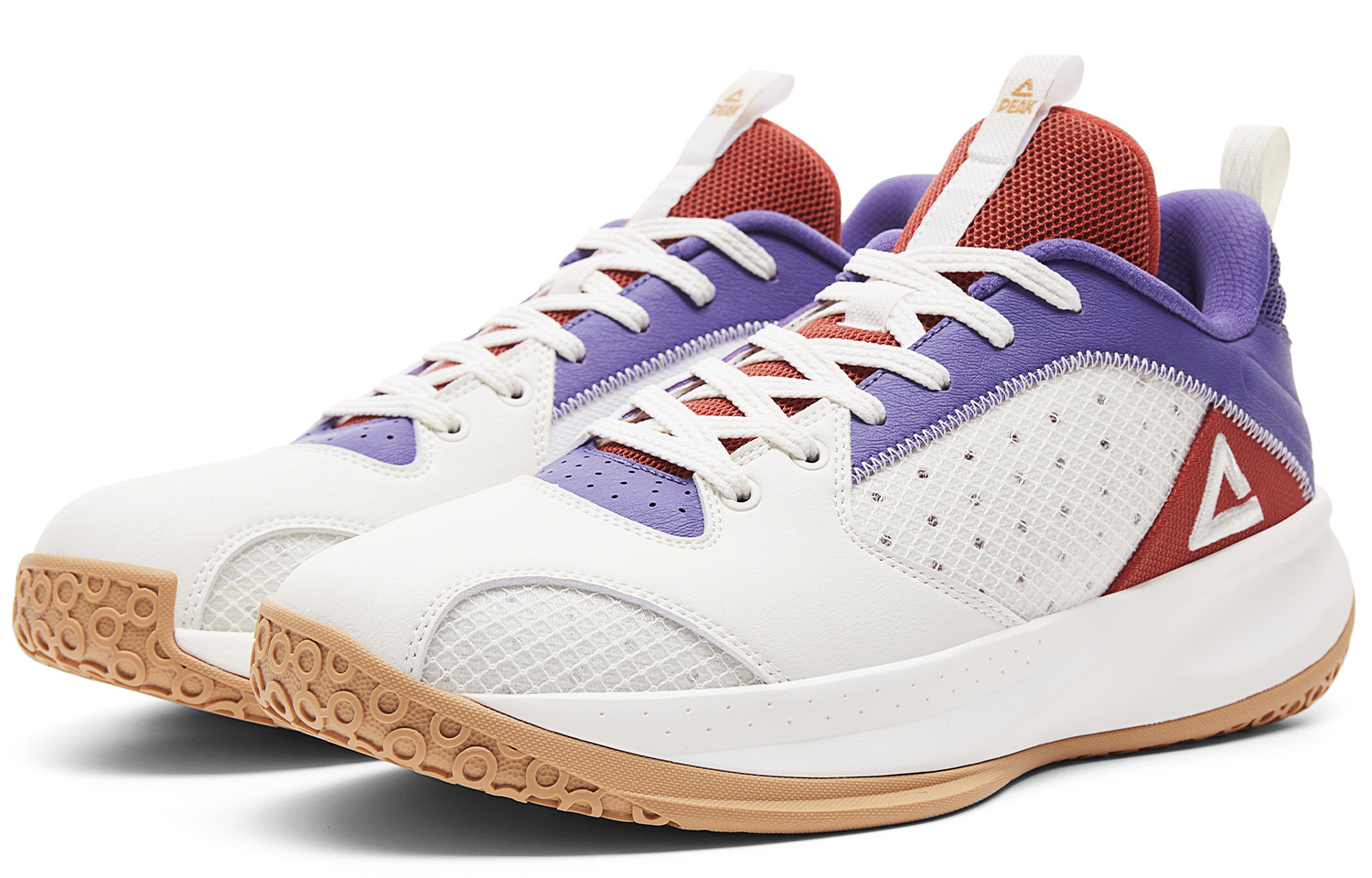 PEAK Lan Qie Basketball Shoes Men’s Low Top Super Light White Red