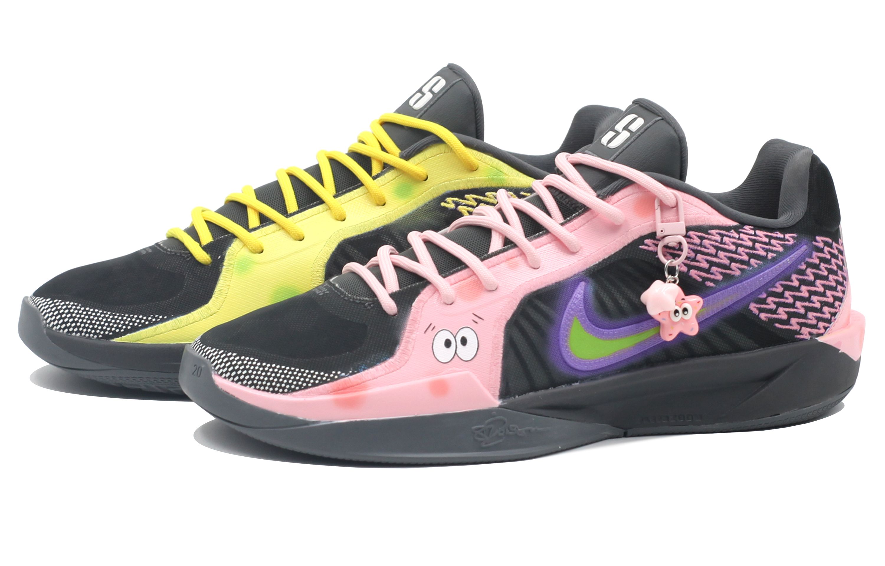 Nike Sabrina 2 Sabrina 2 Cushioning, Wear Resistant Low top Basketball Shoes Unisex Yellow Pink