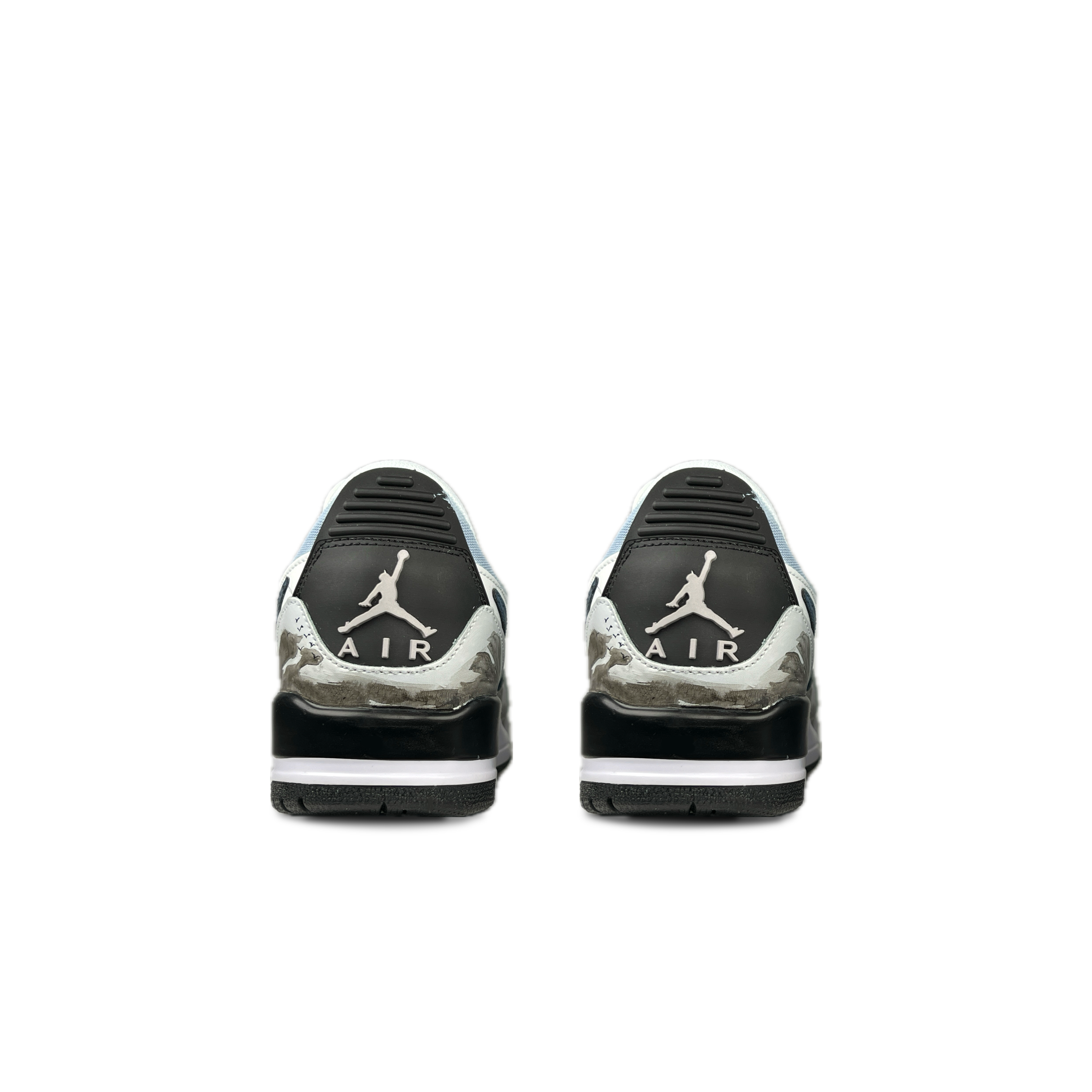Jordan Legacy 312 Boom Plan Ling Mountain Anti-Slip Wear-Resistant Low-Top Vintage Basketball Shoes Men’s Light Blue