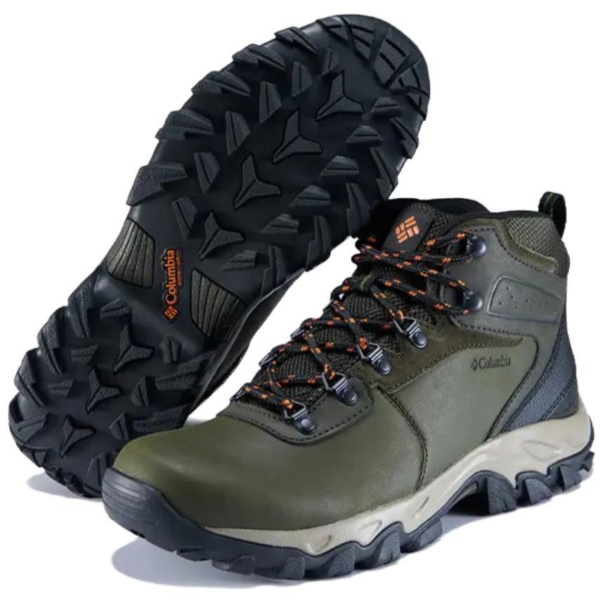 Columbia Newton Ridge Plus 2 Slip Resistant Abrasion Resistant Mid top Hiking Shoes Men’s Dark Green