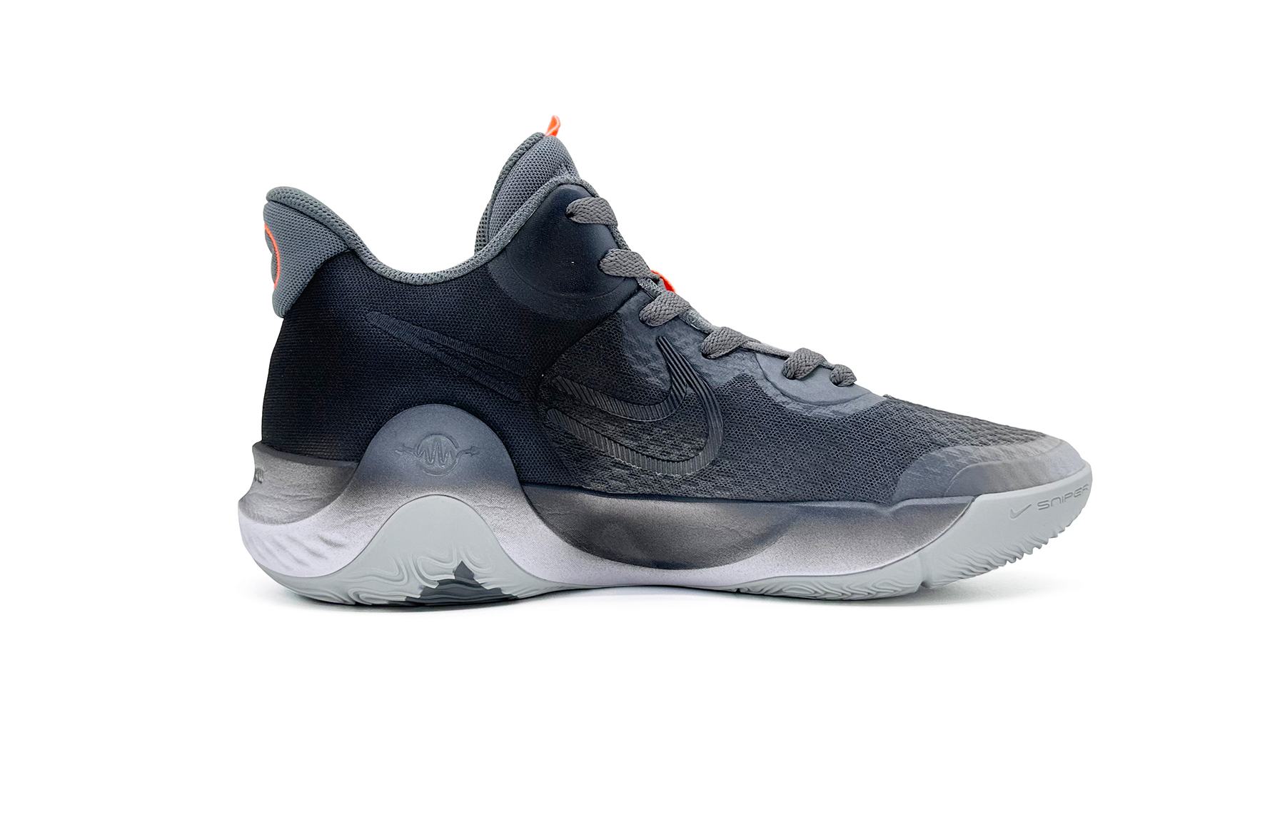Nike KD Trey 5 IX Fabric Slip Resistant Abrasion Resistant Mid top Basketball Shoes Unisex Black Gray