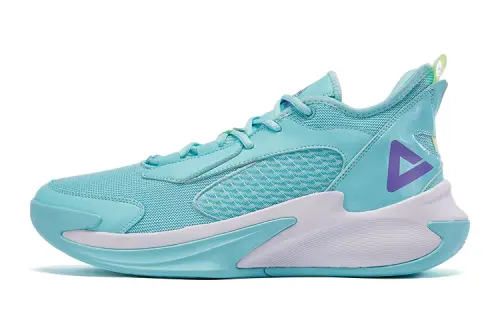 PEAK Cushioning Abrasion Resistant Breathable Low top Basketball Shoes Men's Teal Blue