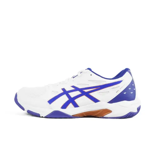 Asics Gel Rocket 11 Comfortable Cushioning Low top Badminton Shoes Unisex White Blue
