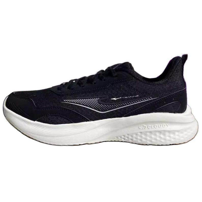 Erke Cushioning Abrasion Resistant Low top Training Shoes Men’s Black Silver