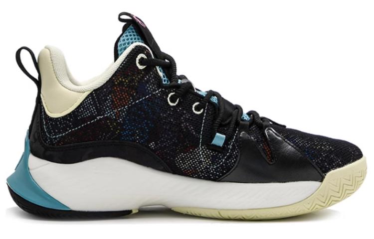 QIAODAN Comfortable Slip Resistant Abrasion Resistant Low top Basketball Shoes Men’s Black