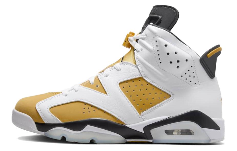 Мужские кроссовки Jordan Air Jordan 6 "Yellow Ochre" (бело-желтые)