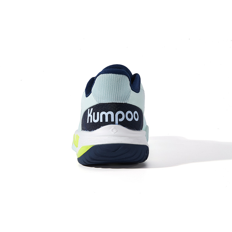 KUMPOO Asura Collection Comfortable Cushioning Support Balance Low top Badminton Shoes Unisex Aqua Navy Blue