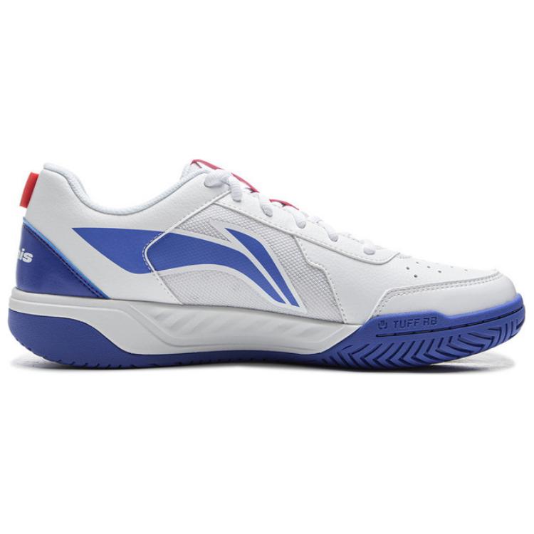 Li Ning Slip Resistant Abrasion Resistant Low top Tennis Shoes Men’s White Blue