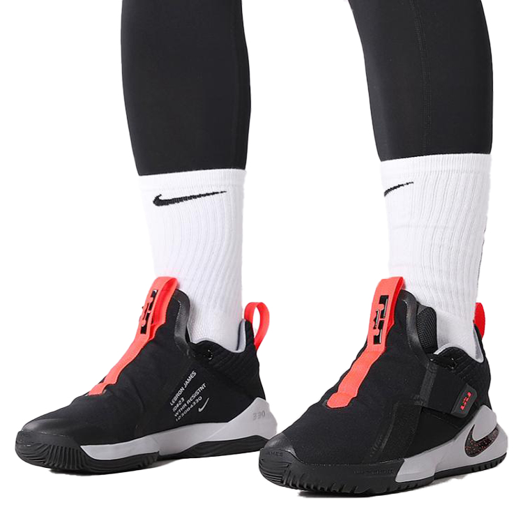 Мужские кроссовки Nike Ambassador 11 (черно-красные) — 黑/深红/狼灰 — фото 6