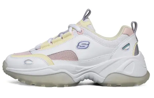 Skechers Kozmiks Mesh, Artificial Leather Lace Up Cushioning Abrasion Resistant Breathable Mid top Chunky Sneakers