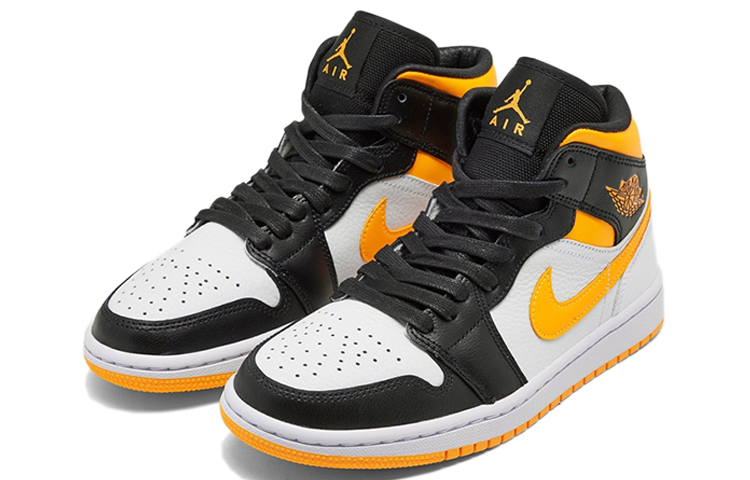 Jordan 1 Mid Laser Orange Black Women’s