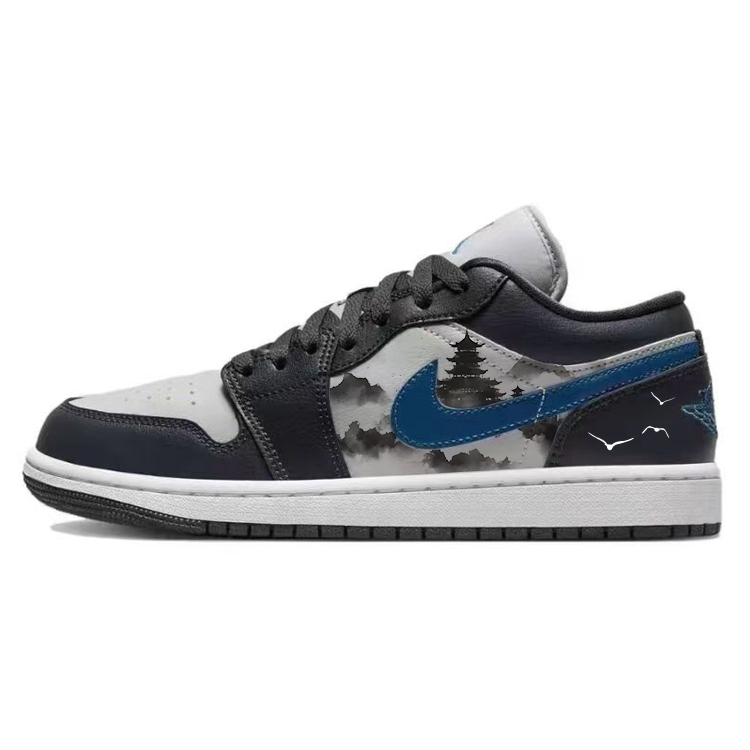 Jordan Air Jordan 1 Ink, Pagoda Of A Thousand Peaks Cushioning Slip Resistant Cushioning Slip Resistant Low top