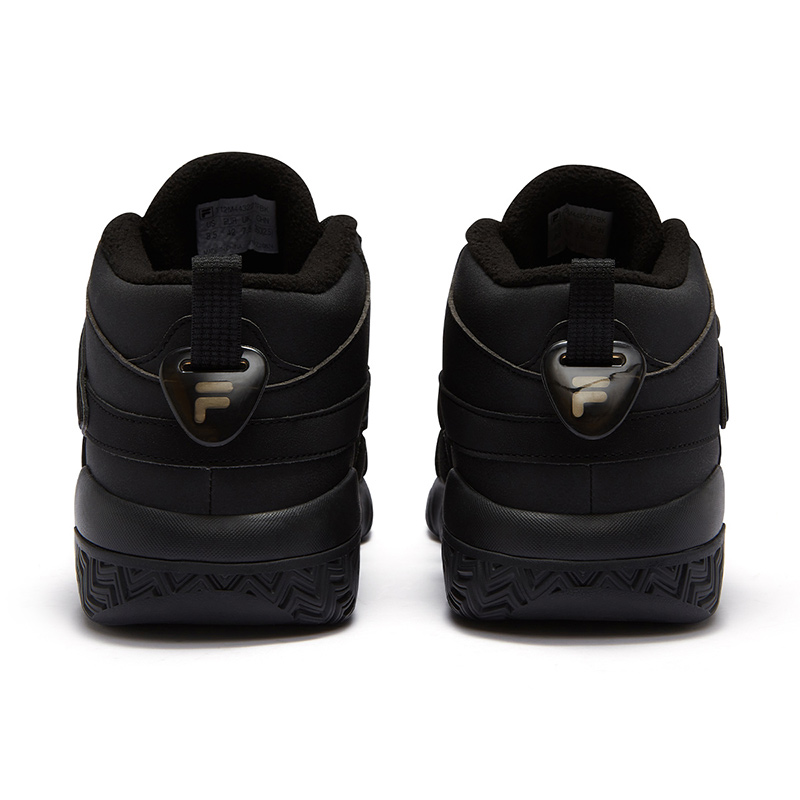 FILA FUSION BUSTER Puffy Shoes Abrasion Resistant Thermal Mid top Vintage Basketball Shoes Men’s Black