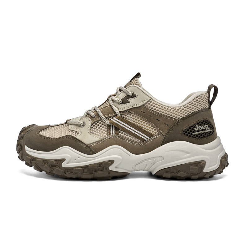 Jeep Abrasion Resistant, Breathable Coverage, Lightweight Grip Low top Hiking Shoes Men’s Brown
