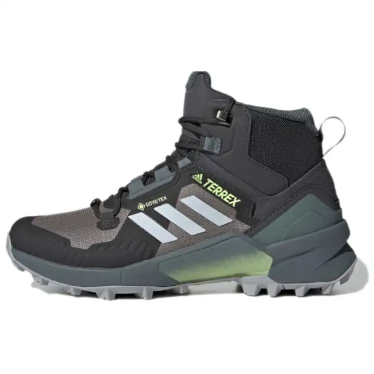 Adidas Terrex Swift R3 Mid Gore Te Slip Resistant Abrasion Resistant Mid top Mountaineering Shoes Women's Black Gray