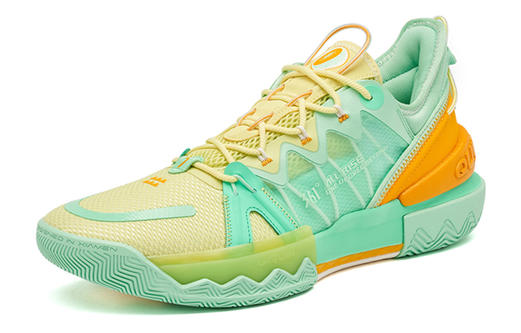 361° Burning Battle 2.0 Basketball Shoes Men’s Low Top Green/Orange