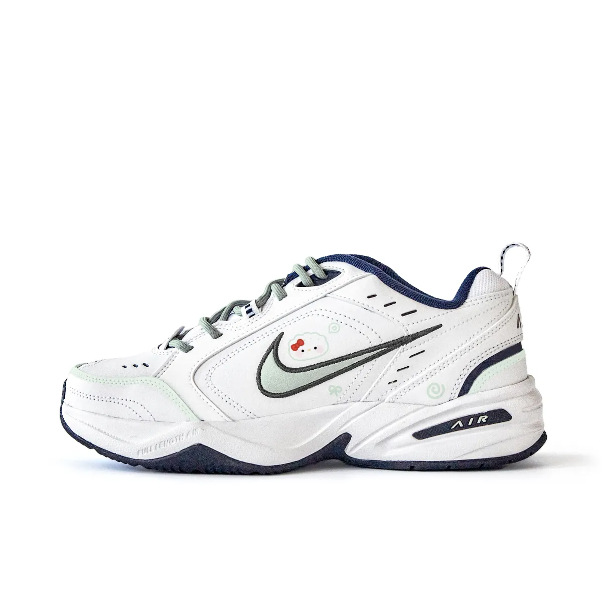 Nike Air Monarch 4 Slip Resistant Abrasion Resistant Low top Chunky Sneakers Unisex White Green