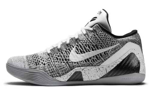 Nike Kobe 9 Elite Low Beethoven Kobe 9 Beethoven low-top basketball shoes men's white black wolf gray