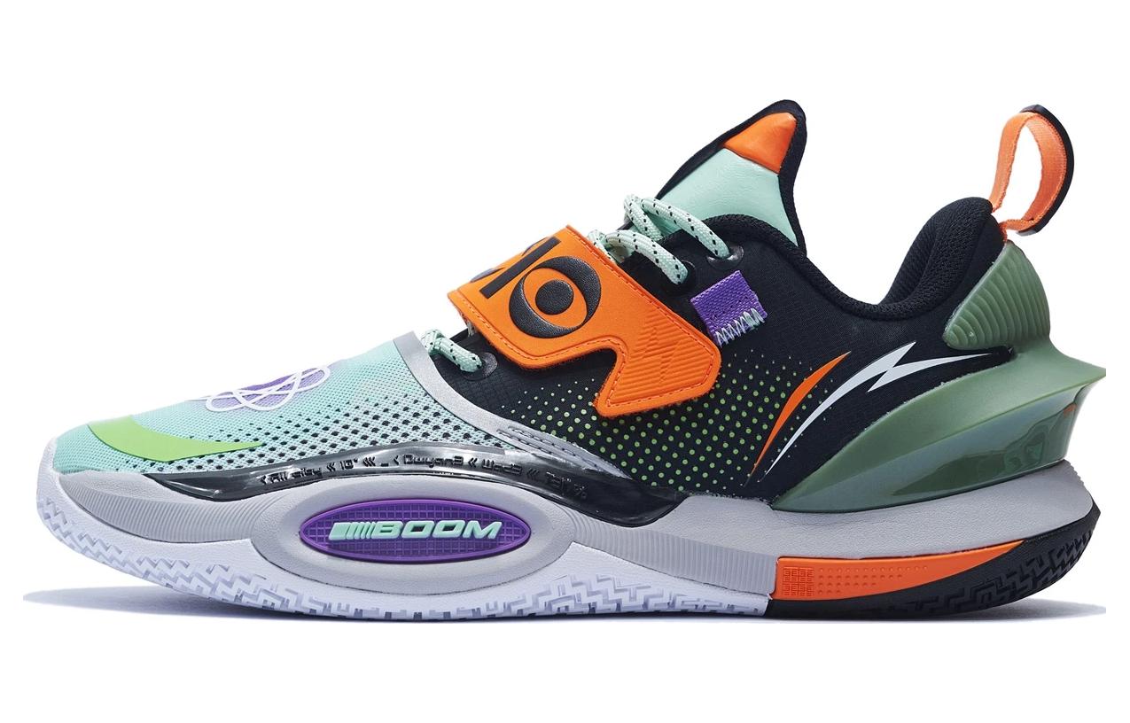 LiNing Li Ning City 10 V2 \"Kinetic Energy\" Versatile Fabric TPU Low Top Li Ning Flick Technology; LI-NING CLOUD/Li Ning Cloud Actual Basketball Shoes Men's Green Black