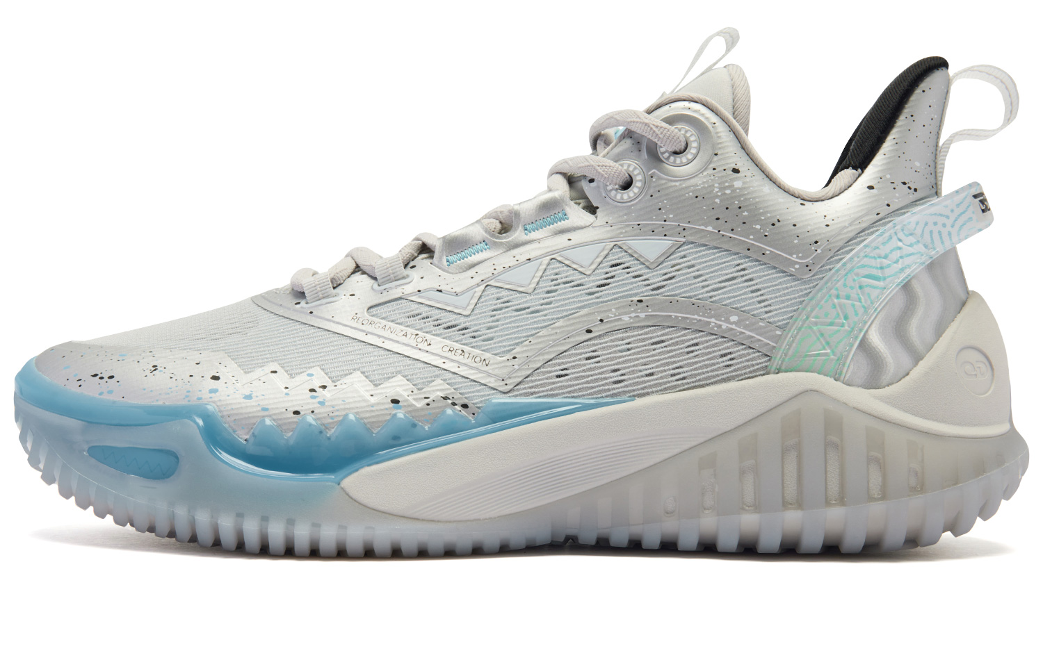 QIAODAN Blast 2.0 Galaxy Cushioning Slip Resistant Abrasion Resistant Low top Basketball Shoes Men’s Silver