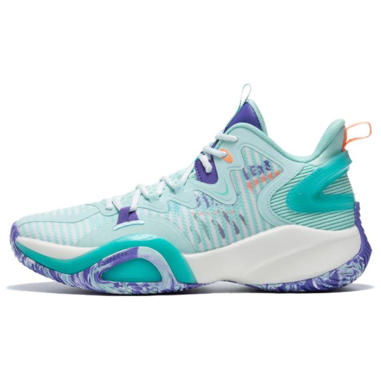 QIAODAN Cushioning Slip Resistant Abrasion Resistant Low top Basketball Shoes Men’s Green