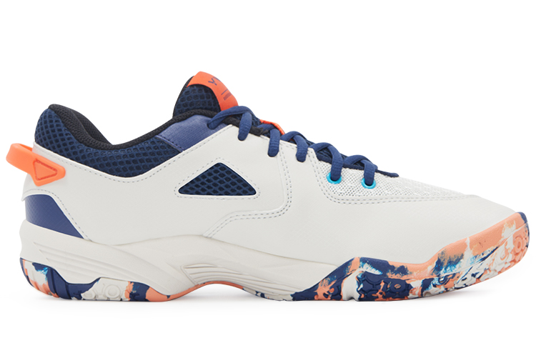 VICTOR Slip Resistant Abrasion Resistant Low top Badminton Shoes Unisex Khaki Navy Blue