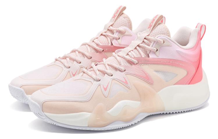 XTEP War Dog 3.5SE Cushioning Slip Resistant Abrasion Resistant Low top Basketball Shoes Men’s Pink