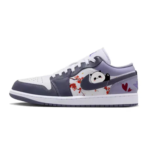 Jordan Air Jordan 1 Vintage Basketball Shoes Men's Low Top White/Purple