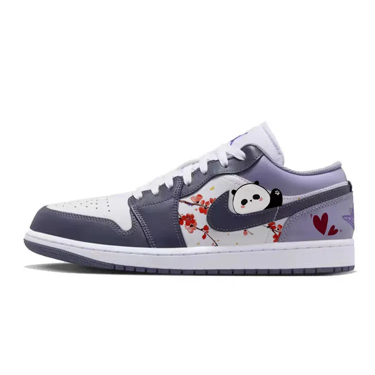 Jordan Air Jordan 1 Vintage Basketball Shoes Men's Low Top White/Purple