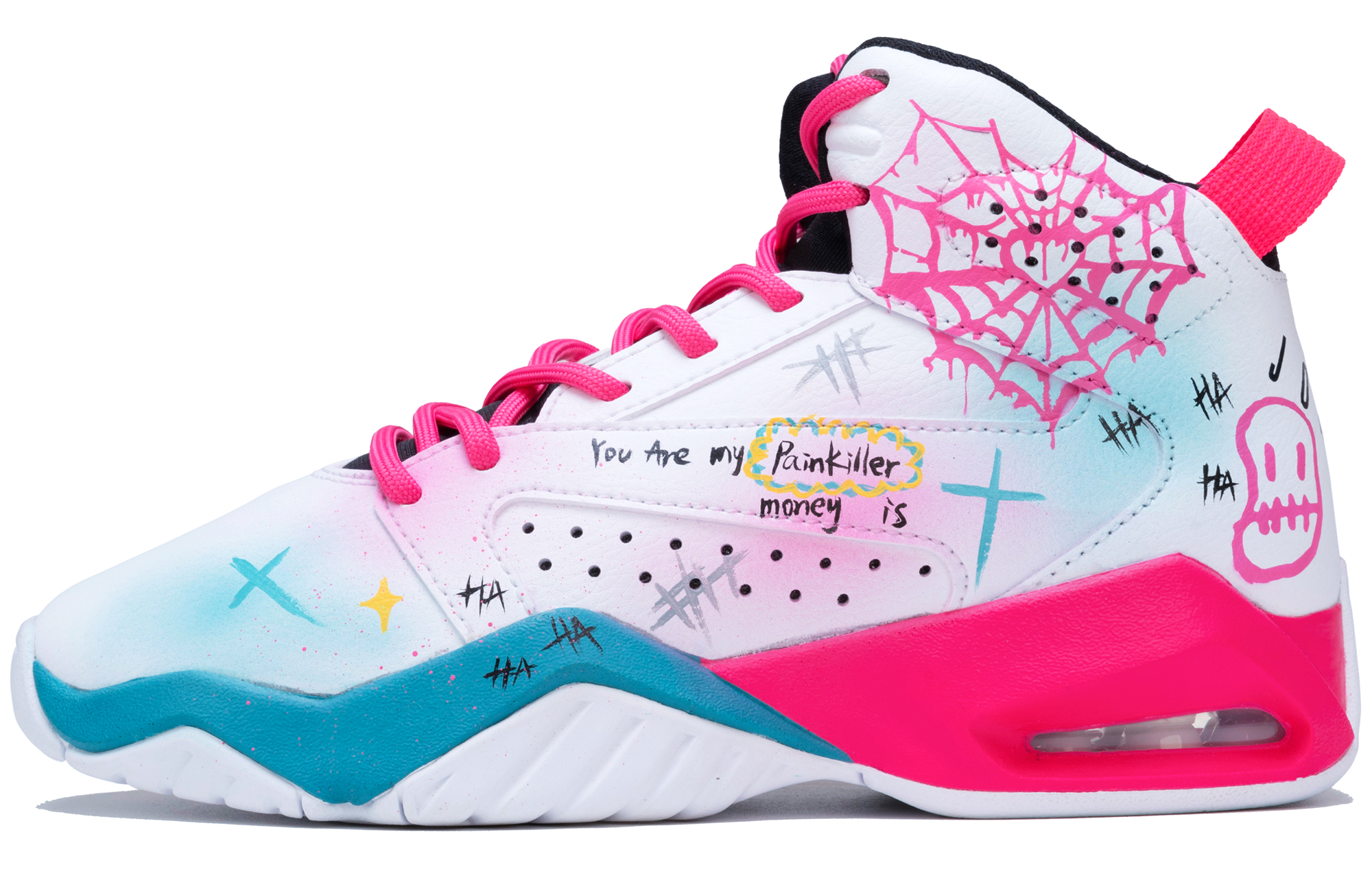 Jordan Lift Off High top Vintage Basketball Shoes GS Pink White