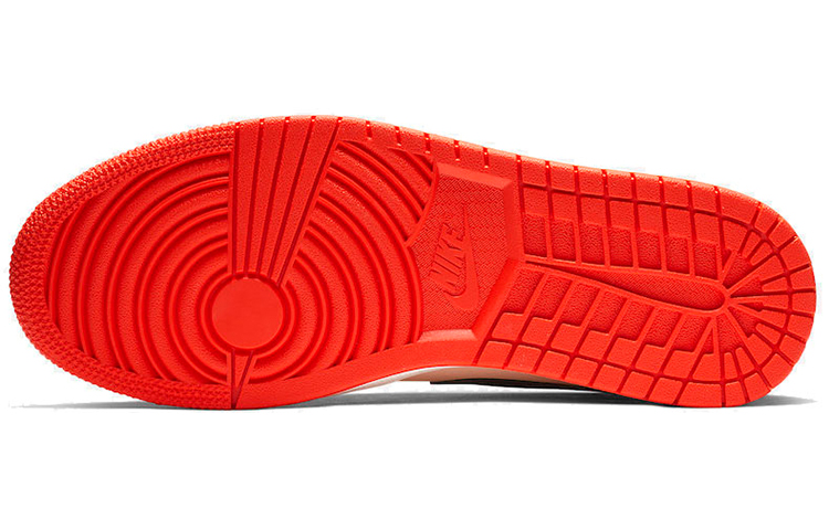 Мужские кроссовки Jordan Air Jordan 1 Mid (бело-оранжевый) — фото 6
