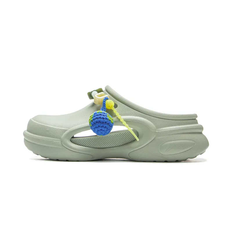 YINGXIONGLIANMENGYONGCHIPAIDUI x Li Ning Soft Clogs Unisex Green