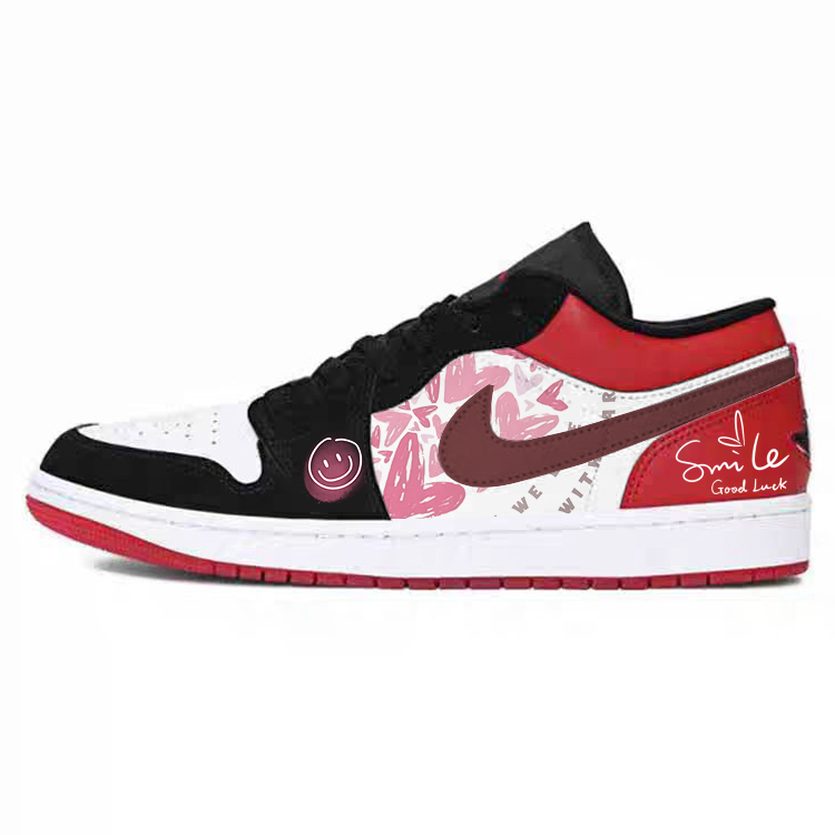Jordan Air Jordan 1 Low top Vintage Basketball Shoes Unisex Red