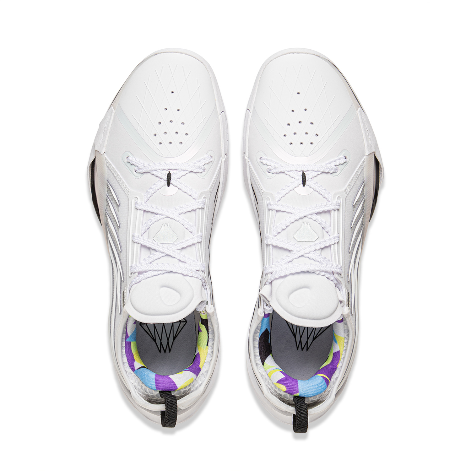 Li Ning Cushioning Slip Resistant Abrasion Resistant Low top Basketball Shoes Men’s Standard White