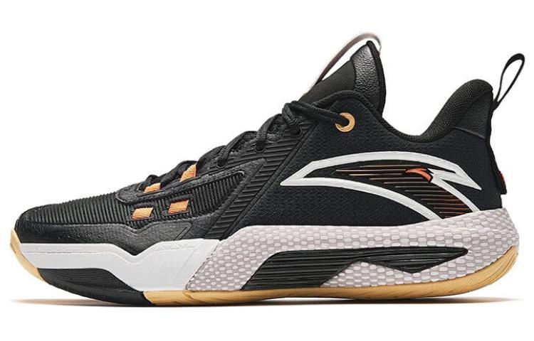 Anta Speed Battle 5 Round Tip Mesh Cushioning, Wear Resistant Mid top Basketball Shoes Men's Black