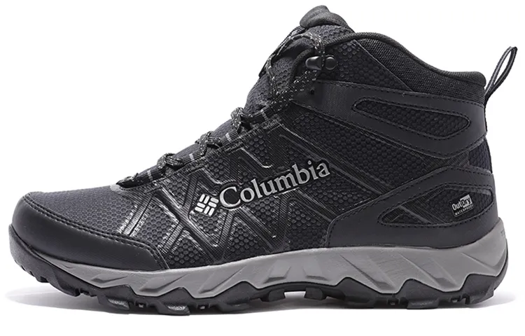 Columbia Outdry Abrasion Resistant Support Lightweight High top Hiking Shoes Men's Black