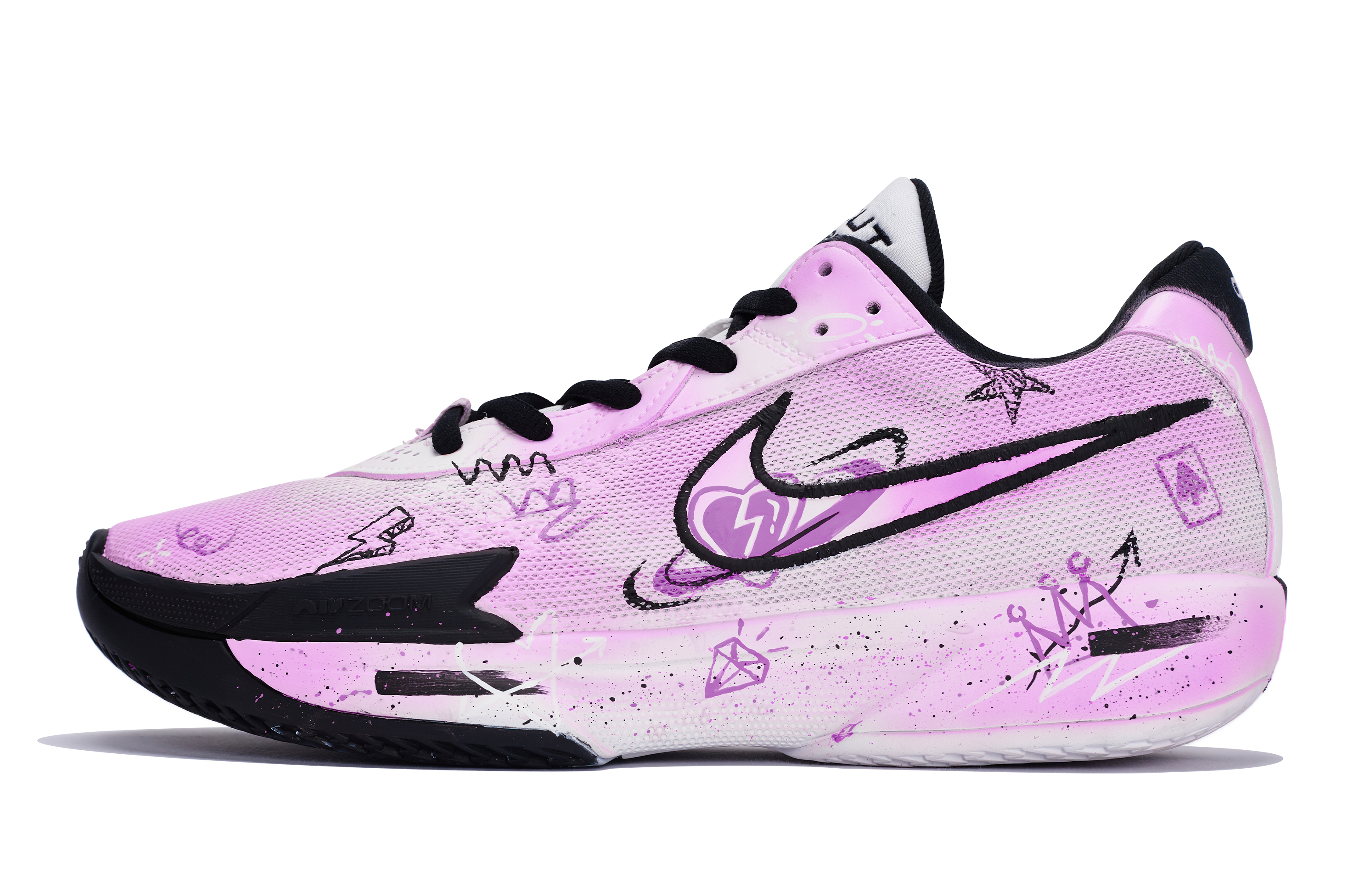 Nike Air Zoom G.T. Cut Academy 811 Manufacturing, Heartbeat Surround Fuchsia, Special Shoe Box Low top Basketball Shoes