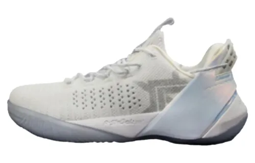 Anta Slip Resistant Abrasion Resistant Cushioning Low top Basketball Shoes Men's White Gray