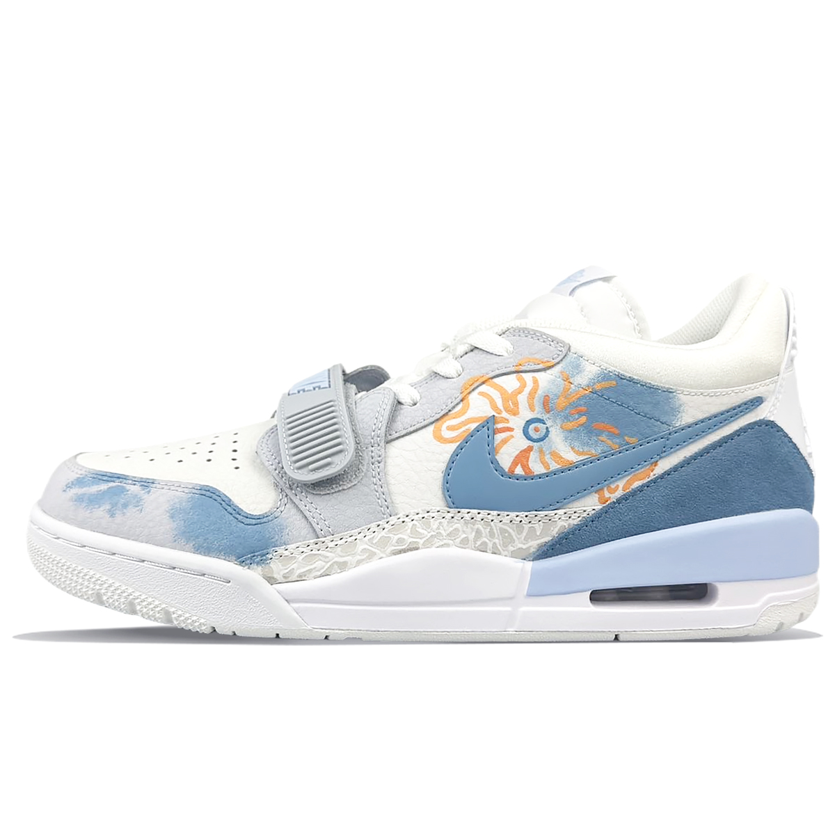 Jordan Legacy 312 Cushioning Low top Vintage Basketball Shoes Men’s White Blue