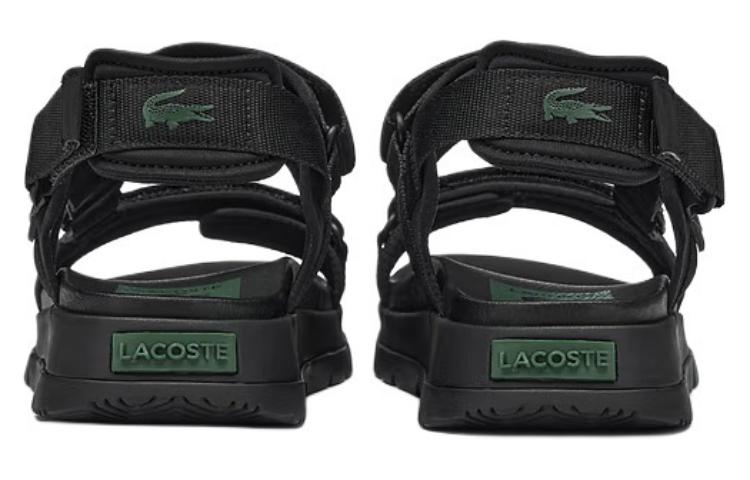 LACOSTE Fabric Beach Sandals Men's Black