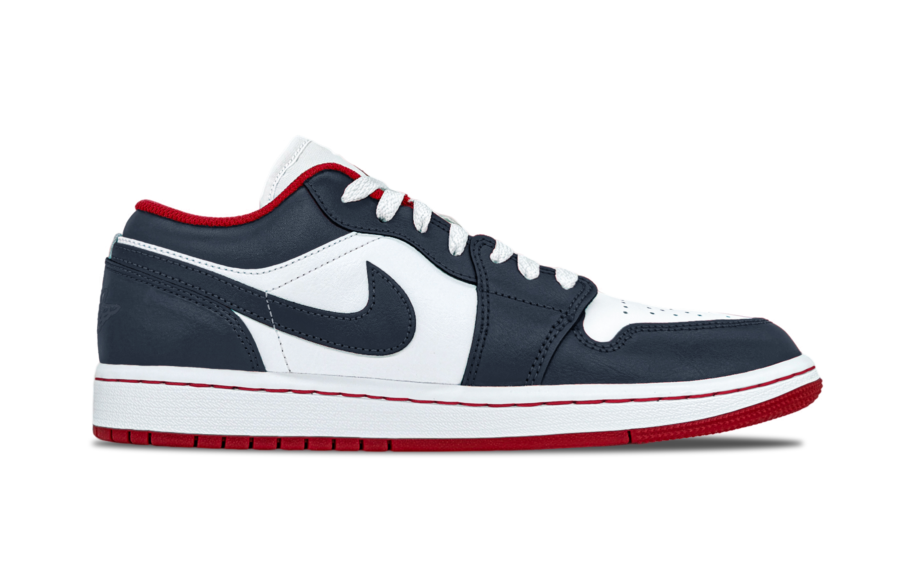 Jordan Air Jordan 1 Midnight Blue Leather Support Low top Vintage Basketball Shoes Unisex