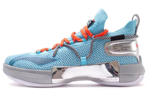 LiNing Li Ning Blitz 6 Premium Opening Night PE Player Edition Comfortable and Versatile Shock Absorbing Anti-Slip Wear Resistant Low-top Basketball Shoes Men's Blue