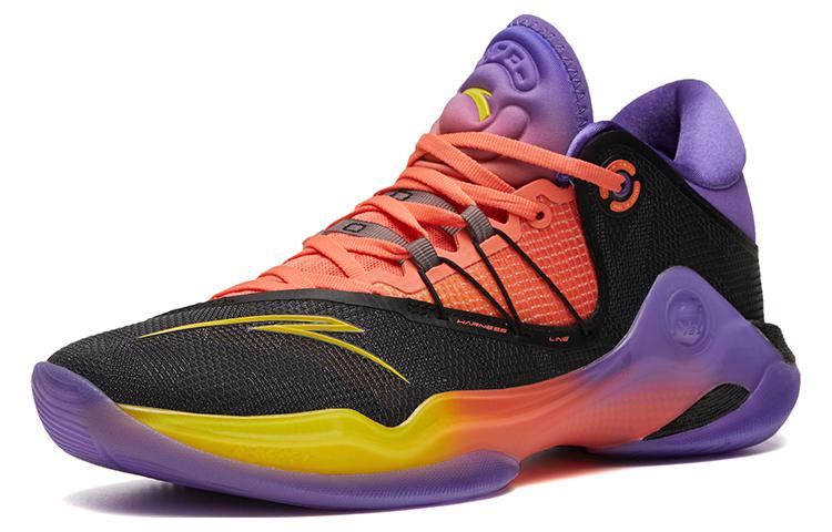 Anta Skyline 1 Extreme Night Color Scheme Cushioning Anti-Slip And Wear-Resistant Low-Top Basketball Shoes Fuchsia