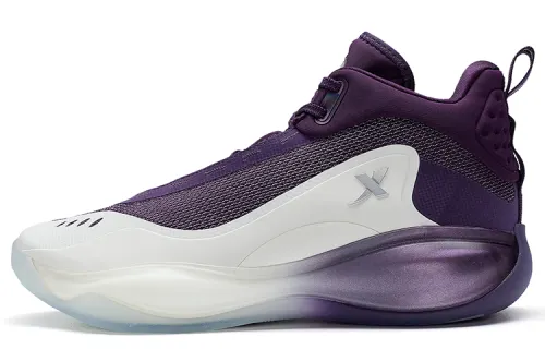 Xtep D.1 Trendy Practical Anti-slip Mid-top Basketball Shoes Men's Vanilla Yellow New Shadow Purple
