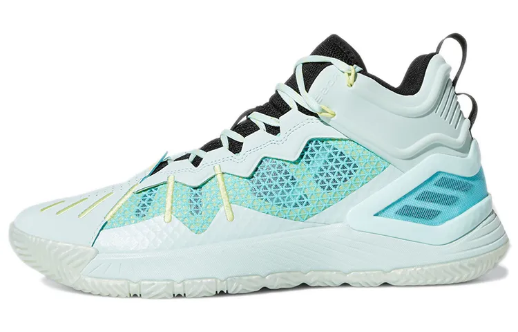 Adidas D Rose Son Of Chi Mesh Slip Resistant Abrasion Resistant Mid top Basketball Shoes Men's Mint Green