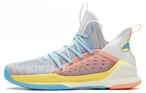 Anta Anta Splash 1 Thompson KT Comfortable and Casual Shock Absorbing Anti-Slip High Top Basketball Shoes Men's Blue Pink