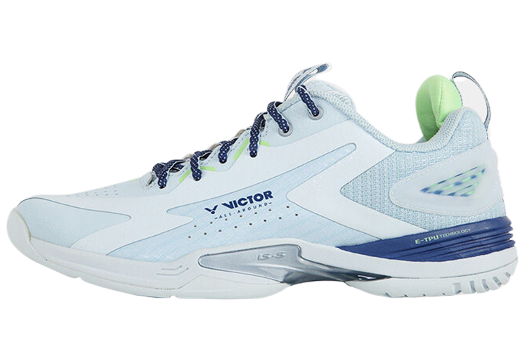 VICTOR Slip Resistant Abrasion Resistant Low top Badminton Shoes Unisex Cirrus Blue